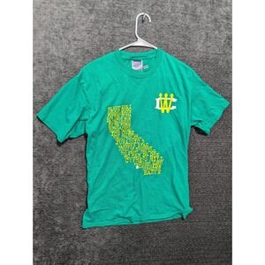 Manifest Worldwide California Hip Hop T Shirt Green Mens Size M